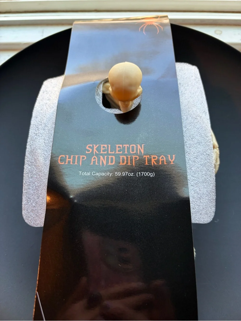 Skeleton Chip and Dip Tray - Black